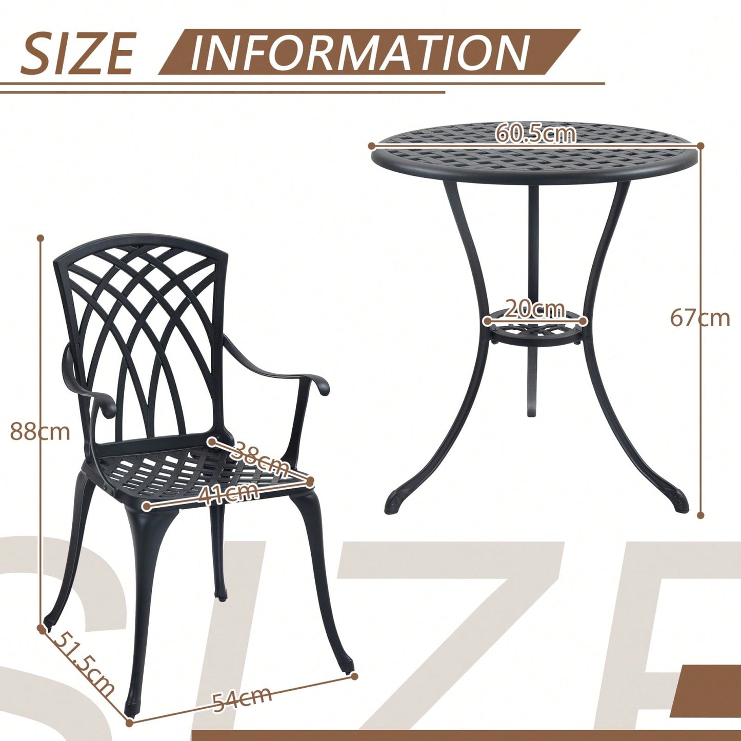 Stylish 3 Piece Cast Aluminum Bistro Set with Cushions for Outdoor Dining Umbrella Hole Ideal for Balcony Garden Lawn