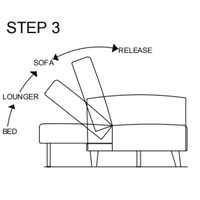 Multi-Position Convertible Corduroy Futon Sofa Bed with Wood Legs for Space Saving in Apartments and Studios