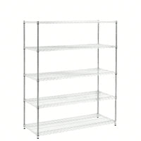 Heavy Duty 5-Tier Metal Storage Rack 300lb Per Shelf Adjustable Shelving with Wheels for Garage Kitchen Warehouse 59.45x24.02x71.65