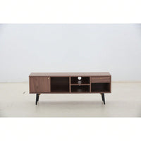 Mid-Century Modern TV Stand For TVs Up To 78 Inches, Low Profile Entertainment Center With Storage