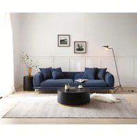 Stylish Black Round Coffee Table for Living Room and Bedroom Fully Assembled 15.75 Inch MDF Easy to Clean Perfect for Small Spaces