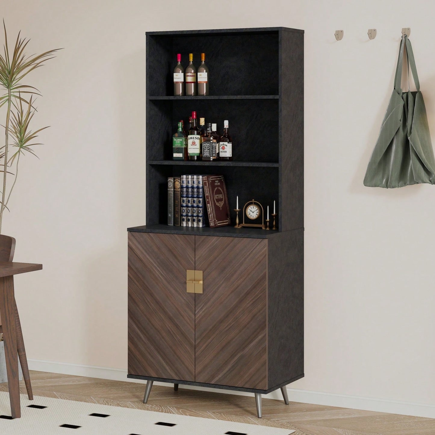 Storage Cabinet With Doors, Bar Cabinet Buffet Cabinet With Storage For Living Room, Hallway, Kitchen