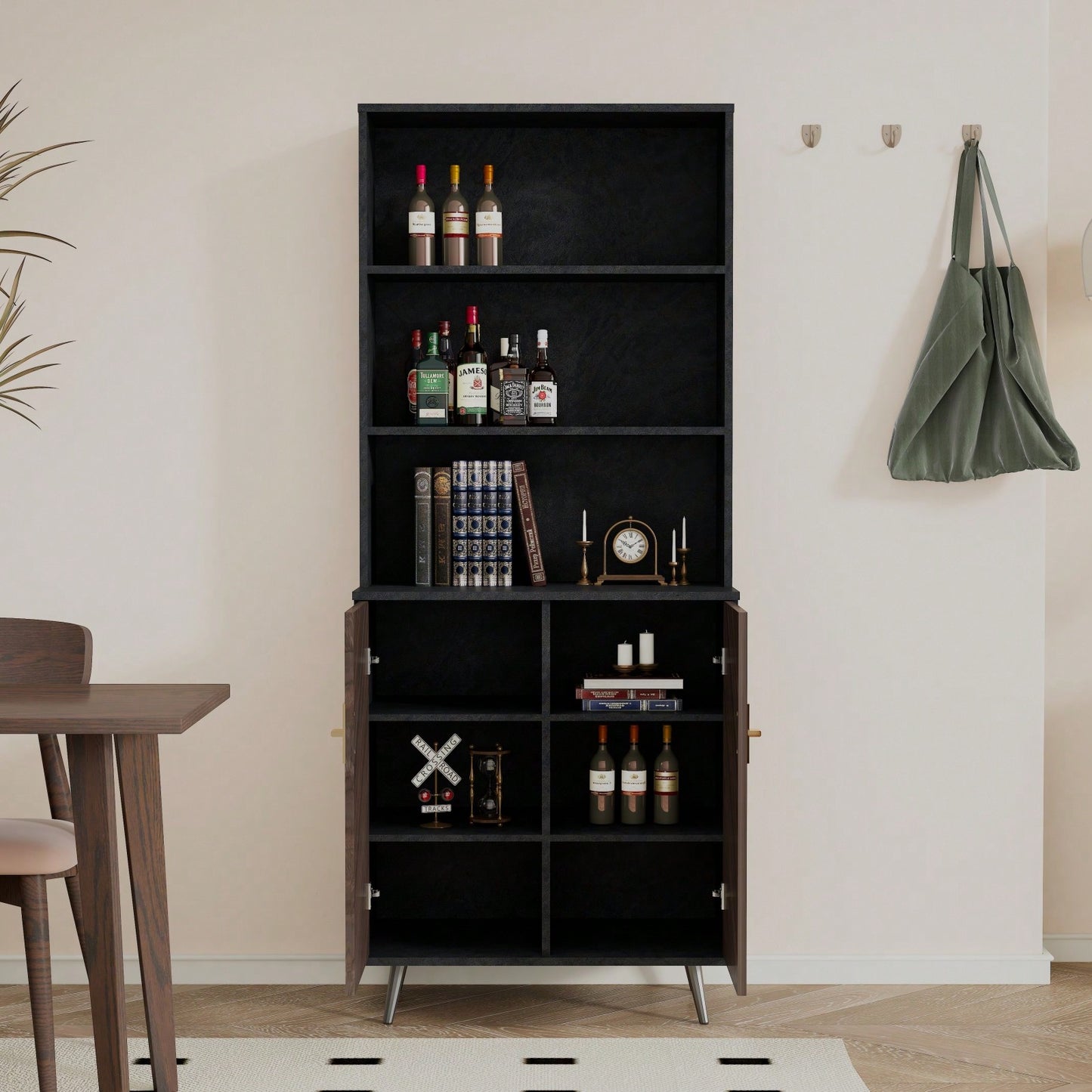 Storage Cabinet With Doors, Bar Cabinet Buffet Cabinet With Storage For Living Room, Hallway, Kitchen