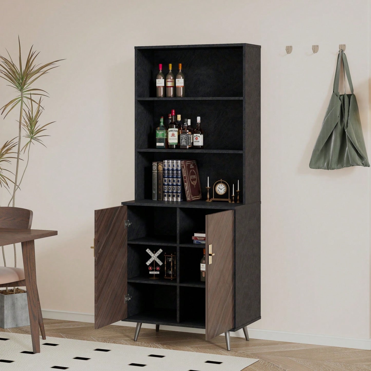 Storage Cabinet With Doors, Bar Cabinet Buffet Cabinet With Storage For Living Room, Hallway, Kitchen