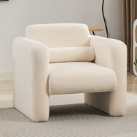 Stylish Accent Chair with Ottoman for Living Room Bedroom Office Soft Padded Armrests and Lumbar Support