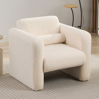 Stylish Accent Chair with Ottoman for Living Room Bedroom Office Soft Padded Armrests and Lumbar Support