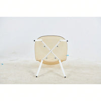 Transparent Yellow Plastic Dining Chairs Set of 4 with Metal Legs Minimalist Design Sturdy Easy Assembly 220 Lbs Capacity