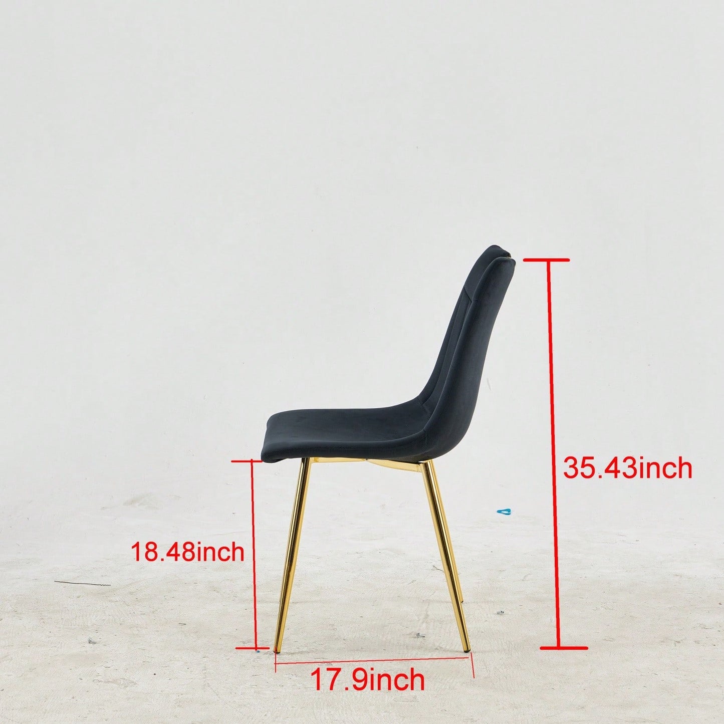 Modern Velvet Dining Chairs Set of 4 with Gold Legs Stylish Upholstered Seats for Living Room Bedroom Office Easy Assembly