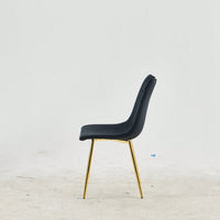 Modern Velvet Dining Chairs Set of 4 with Gold Legs Stylish Upholstered Seats for Living Room Bedroom Office Easy Assembly