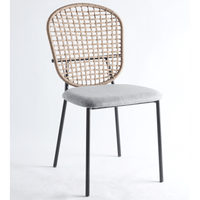 Set of 4 Stylish Black and Gray Accent Dining Chairs with Comfortable Backrest and Sturdy Metal Frame for Home and Kitchen