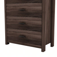 Rustic Farmhouse Dresser With 5 Drawers, Wood Storage Cabinet For Bedroom, Spacious Bedroom Furniture With Easy Assembly