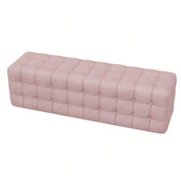 Luxurious Velvet Ottoman Footstool - Rectangular Upholstered Foot Rest For Bedroom, Living Room | Elegant Home Décor - No Assembly Required