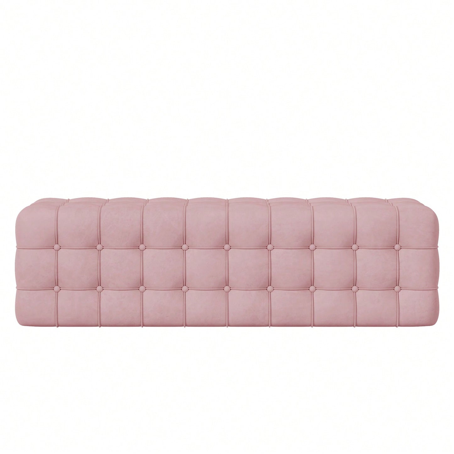 Luxurious Velvet Ottoman Footstool - Rectangular Upholstered Foot Rest For Bedroom, Living Room | Elegant Home Décor - No Assembly Required