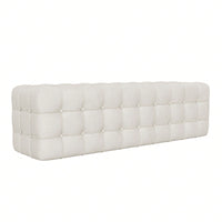 Luxurious Velvet Ottoman Footstool - Rectangular Upholstered Foot Rest For Bedroom, Living Room | Elegant Home Décor - No Assembly Required