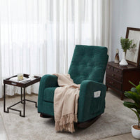 Modern High Back Accent Chair with Solid Wood Legs Comfortable Fabric Armchair for Living Room Bedroom Reading Supports 300lbs