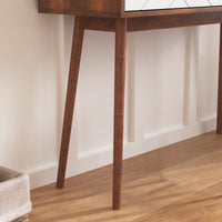 Rustic Console Table With Drawers And Storage, 39 Inch Entryway Table With Wood Legs For Hallway, Living Room