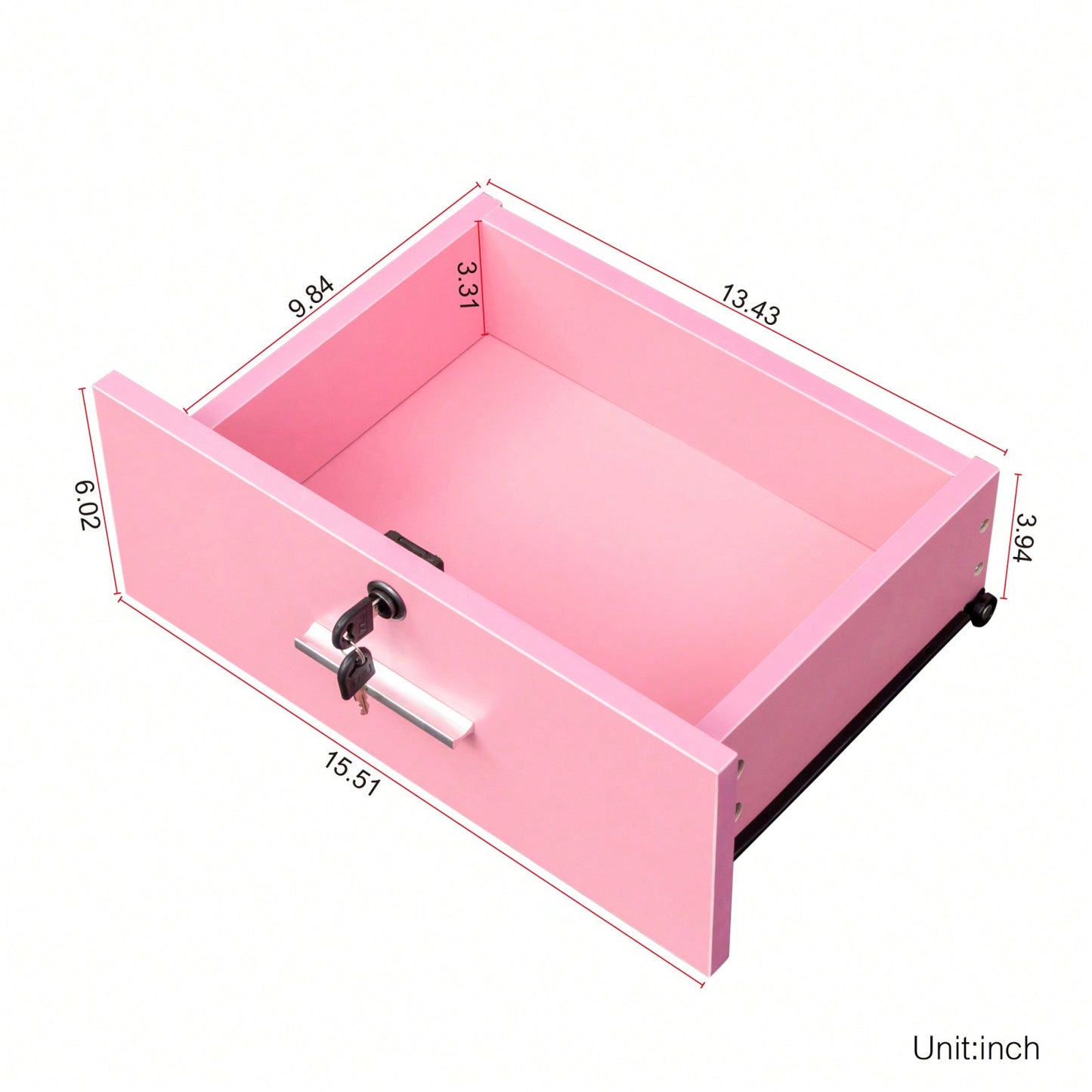 Pink Modern Makeup Vanity Desk with Storage Multi-Layer Dressing Table for Bedroom and Bathroom with Drawers and Hair Dryer Holes