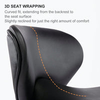 Hydraulic Adjustable Leather Bar Stool with Backrest and Footrest for Kitchen Island and Dining Room