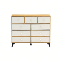 Modern 9-Drawer Storage Cabinet for Bedroom and Living Room Organization Stylish MDF Chest for Kitchen and Hallway Storage Solutions