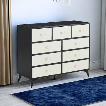 Modern 9-Drawer Storage Cabinet for Bedroom and Living Room Organization Stylish MDF Chest for Kitchen and Hallway Storage Solutions