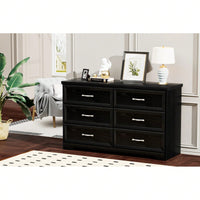 Modern 9 Drawer Dresser with Metal Slides and Anti-Tip Straps for Bedroom Living Room Hallway 47.6L x 15.7W x 28.9H