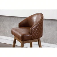 Bar Stools Set Of 2 Counter Height Chairs With Footrest For Kitchen, Dining Room And 360 Degree Swivel
