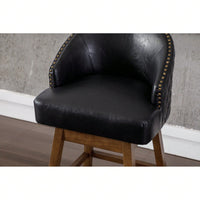 Bar Stools Set Of 2 Counter Height Chairs With Footrest For Kitchen, Dining Room And 360 Degree Swivel