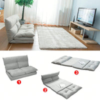 Fabric Folding Chaise Lounge Floor Sofa