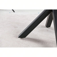 42.1" Black And Wood Color Tulip Table