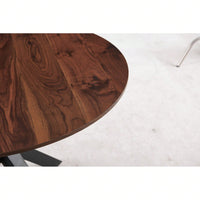 42.1" Black And Wood Color Tulip Table