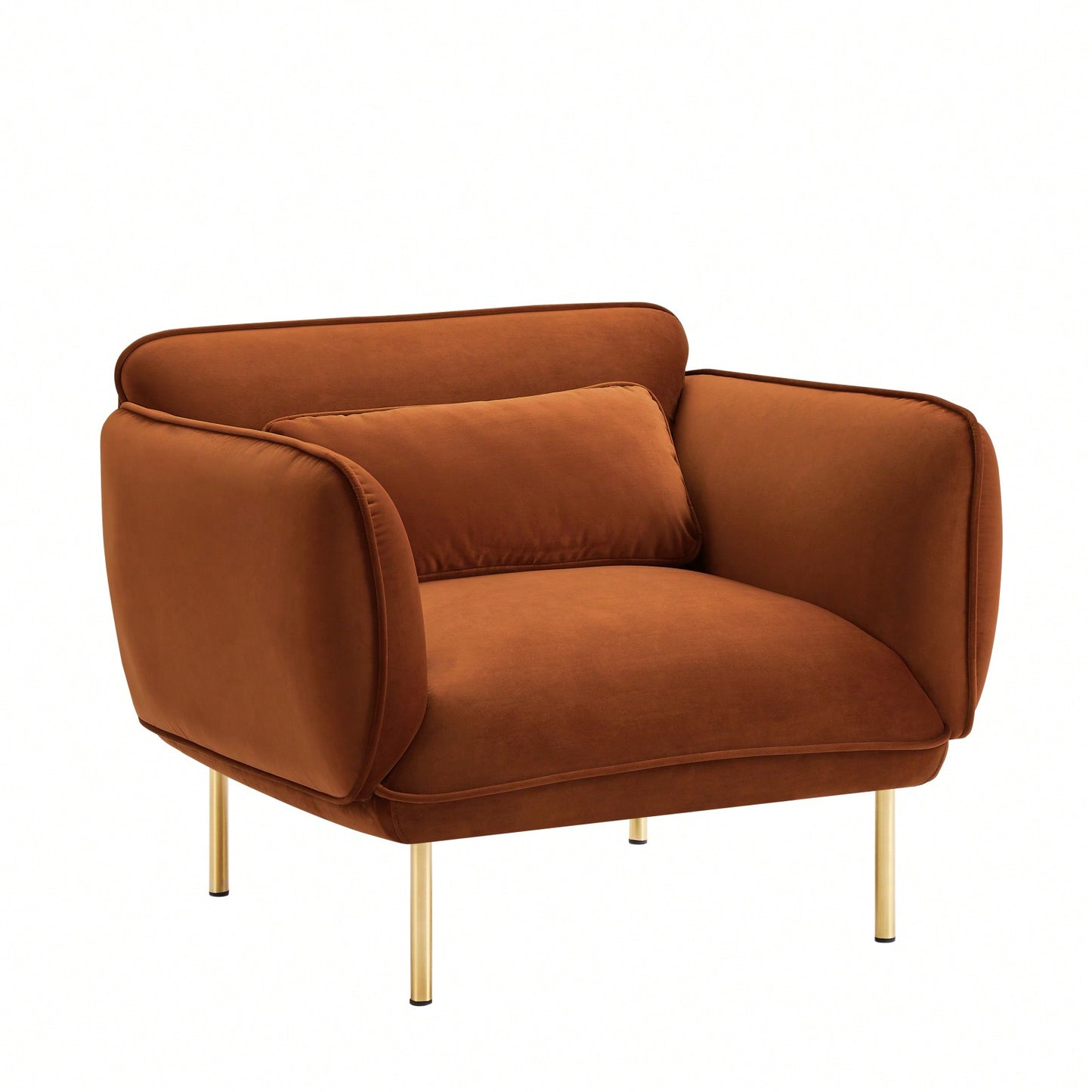 Oversized Accent Armchair - Upholstered Single Sofa Chair For Living Room, Bedroom, Or Apartment - Comfy Fabric Armchair With Metal Legs