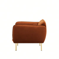 Oversized Accent Armchair - Upholstered Single Sofa Chair For Living Room, Bedroom, Or Apartment - Comfy Fabric Armchair With Metal Legs