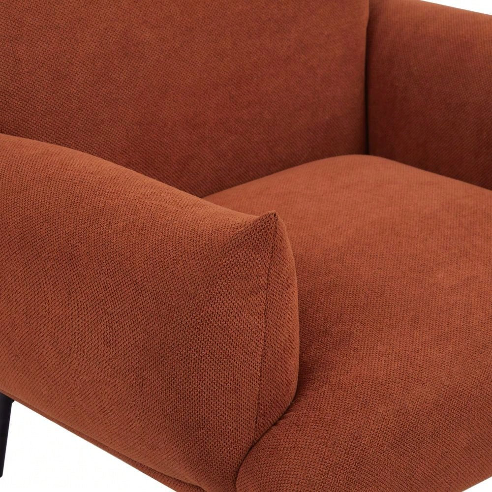 Mid-Century Modern Oversized Accent Armchair Upholstered Sofa Chair for Living Room Bedroom with Comfy Fabric and Metal Legs