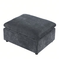 Modern Modular Sectional Sofa With Ottoman, U-Shaped Couch With Movable Seats, Chenille Fabric, Easy Assembly