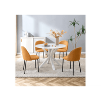 Stylish Upholstered Dining Chairs Set of 2 with Comfortable Backrest and Soft Cushions for Living Room Kitchen Cafe