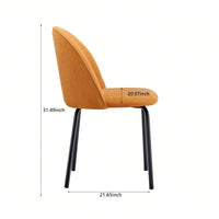 Stylish Upholstered Dining Chairs Set of 2 with Comfortable Backrest and Soft Cushions for Living Room Kitchen Cafe