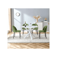 Stylish Upholstered Dining Chairs Set of 2 with Comfortable Backrest and Soft Cushions for Living Room Kitchen Cafe