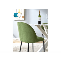 Stylish Upholstered Dining Chairs Set of 2 with Comfortable Backrest and Soft Cushions for Living Room Kitchen Cafe