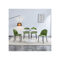 Stylish Upholstered Dining Chairs Set of 2 with Comfortable Backrest and Soft Cushions for Living Room Kitchen Cafe
