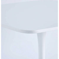 42.1" Round Mid-Century Modern Dining Table, Pedestal Table For 4-6 People, MDF Top, Sturdy Metal Legs, Easy Assembly