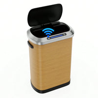 50L Stainless Steel Motion Sensor Trash Can with Quiet Close Lid and Countdown Beam - Hands-Free 13.2 Gallon Kitchen Bin