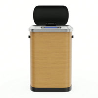 50L Stainless Steel Motion Sensor Trash Can with Quiet Close Lid and Countdown Beam - Hands-Free 13.2 Gallon Kitchen Bin