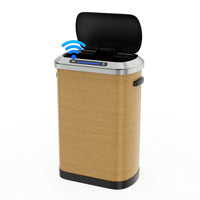 50L Stainless Steel Motion Sensor Trash Can with Quiet Close Lid and Countdown Beam - Hands-Free 13.2 Gallon Kitchen Bin