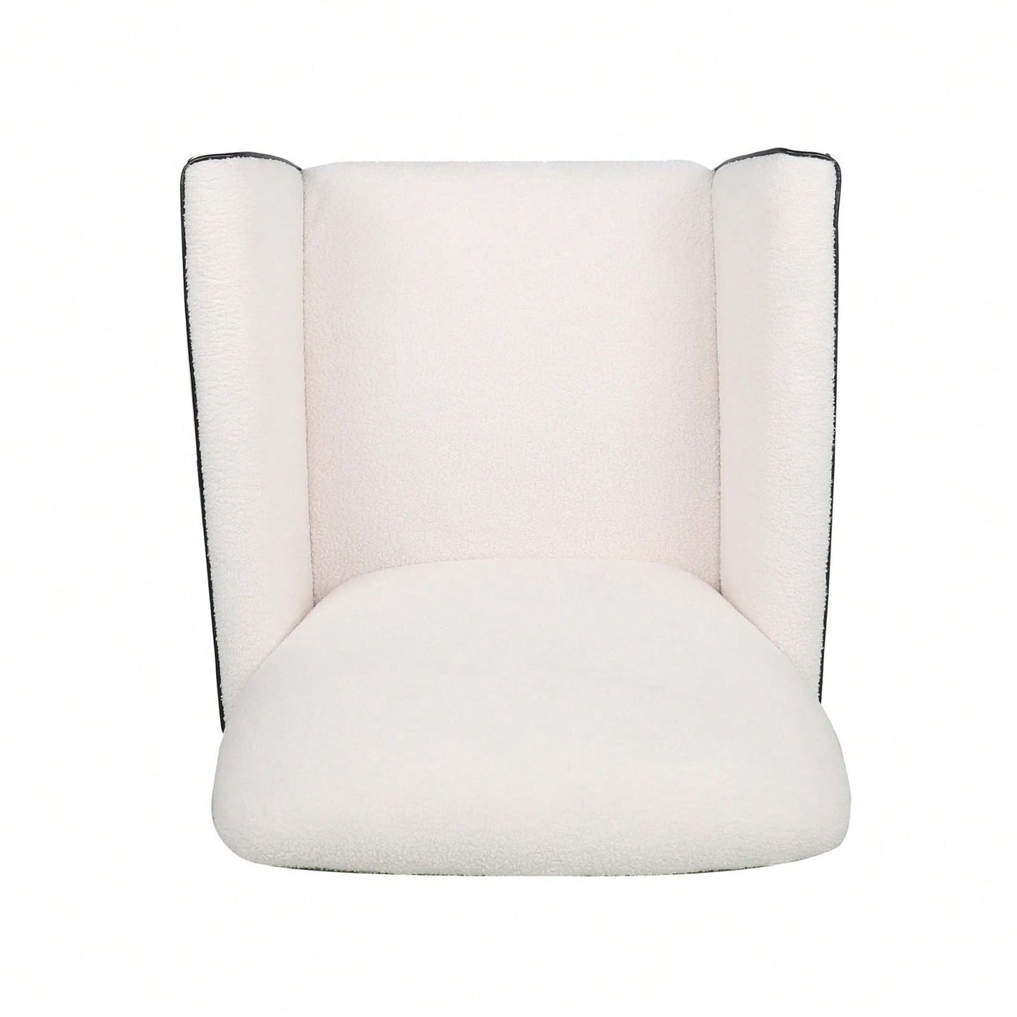 Ergonomic Curved Back Modern Accent Chair Upholstered Armchair with Wooden Legs for Living Room Bedroom Office