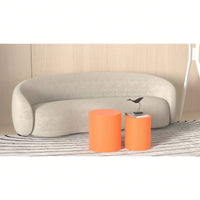 Nesting Coffee Tables Set Of 2 For Living Room, Space Saving Round End Tables With Modern Design, No Assembly Required