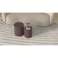 Nesting Coffee Tables Set Of 2 For Living Room, Space Saving Round End Tables With Modern Design, No Assembly Required