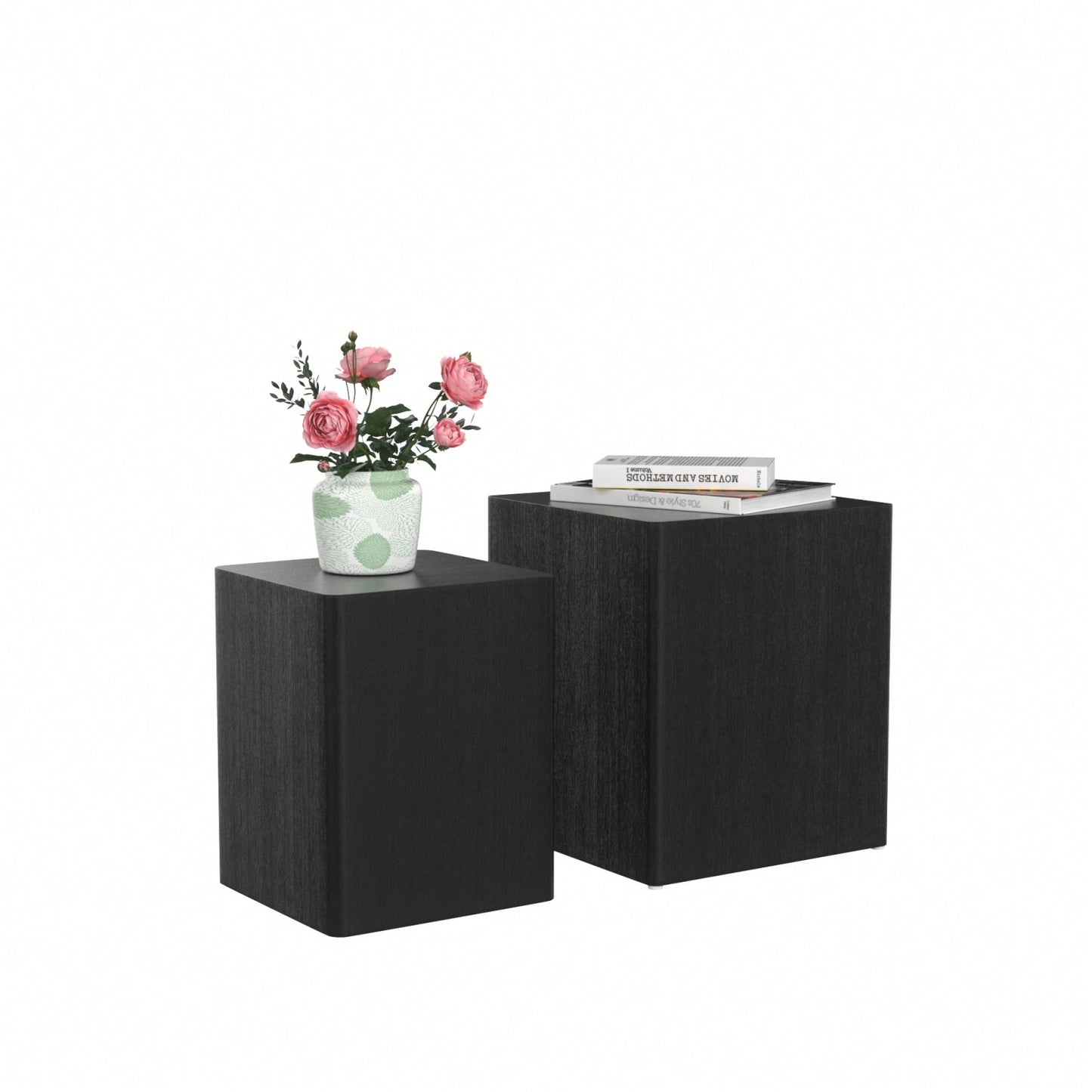 Set Of 2, Upgrade MDF Nesting Table/Side Table/Coffee Table/End Table For Living Room, Office, Bedroom