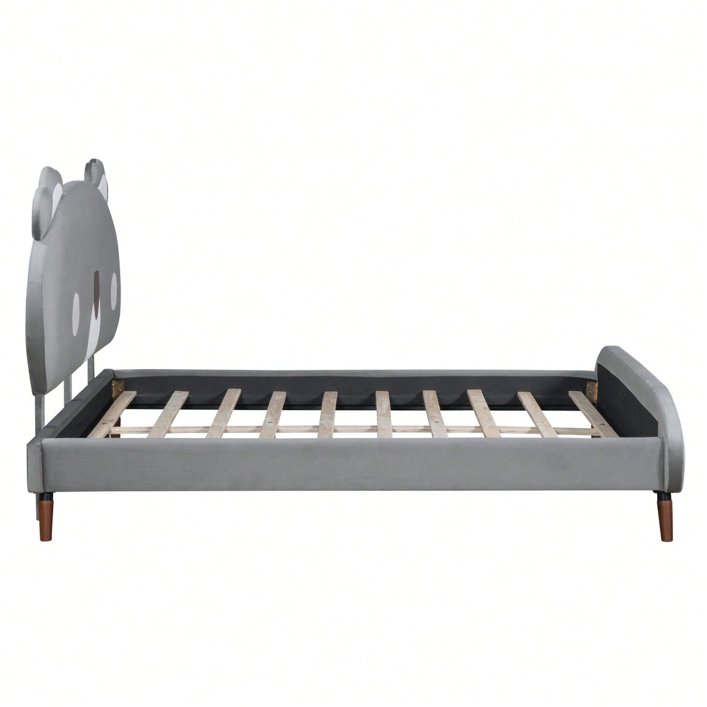 Koala-Shaped Platform Bed, Full Size, Gray