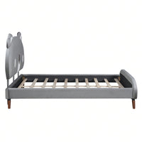 Koala-Shaped Platform Bed, Full Size, Gray