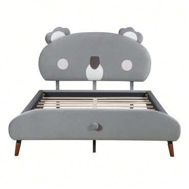 Koala-Shaped Platform Bed, Full Size, Gray